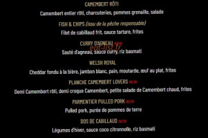 Au Bureau Brignais menu