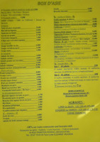 Box D'asie menu