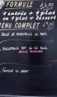 Le P'tit Bacchus menu