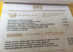 La Maria Bistro menu