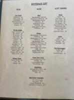 Adirondack On Long Lake menu