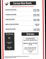 Chicken Town menu