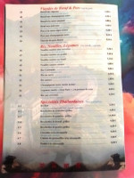 Le Mandarin de Chine menu