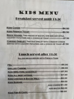 Roseanna's Cafe menu