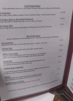 Lakeside Hideaway menu