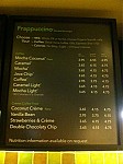 Starbucks menu