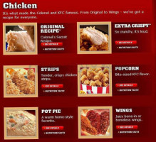 Kfc Kentucky Fried Chicken menu