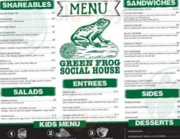 Green Frog Social House menu