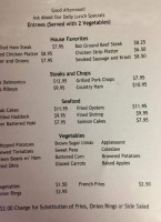 Village Book Table menu