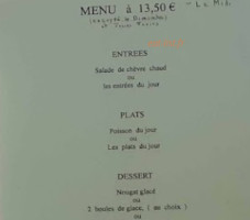 Bistrot De La Torche menu