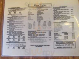 Pizza Works menu