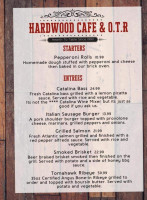 Hardwood Cafe menu