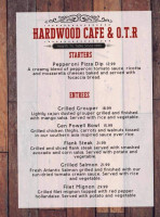 Hardwood Cafe menu