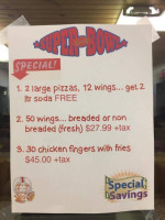 Palmerton Pizza menu