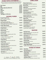 Dhaba Express menu