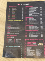 Sabaidi Sushi Thaï menu