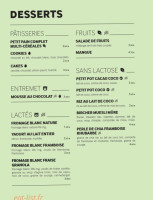 Cojean menu