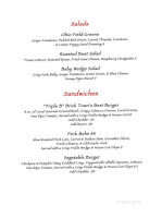 Rhapsody Music And Dining menu