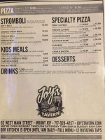 Joy's Tavern menu