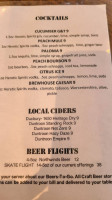 Northwinds Brewhouse & Kitchen menu