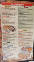 Coco's Mexican menu