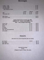 Schwalm's Cleona menu