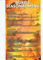 Dukes Grille menu