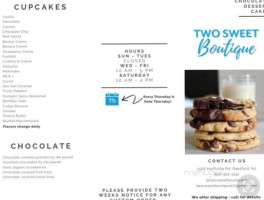 Two Sweet Boutique menu