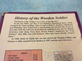 Wooden Soldier menu