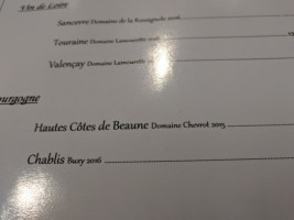 L'Agora des Sables menu