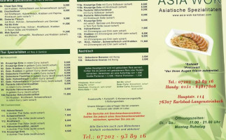 Asia Wok menu