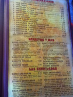 Fiesta Azteca Mexican menu