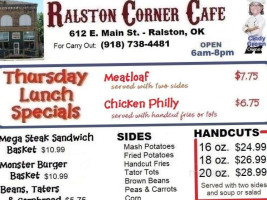 Ralston Cafe menu