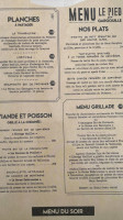 Le Pied de la Gargouille menu