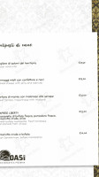 Pizzeria Oasi menu