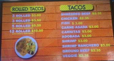 Rigoberto's Taco Shop menu