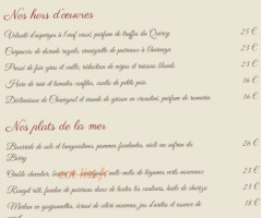 La Chaumiere menu