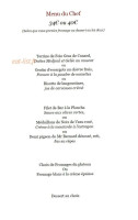 Les Terrasses De Corton menu