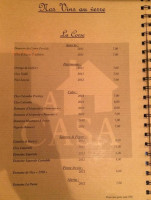 A Casa menu