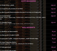 Aux deux cocottes menu