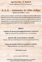 Agriturismo Il Rudere menu