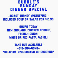 Bubbles menu