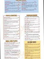 Ohana Grille menu