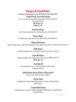 Rhapsody Music And Dining menu