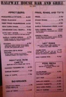 Halfway House menu