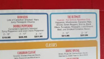 Canadian 2 For 1 Pizza Agassiz menu