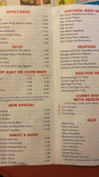 Tang's menu