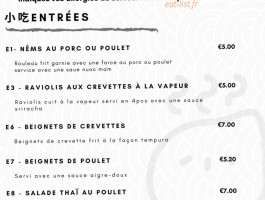 Le Titash menu