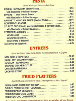 Joe Pops menu