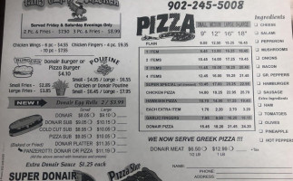 Ricardos Pizza & Donair menu